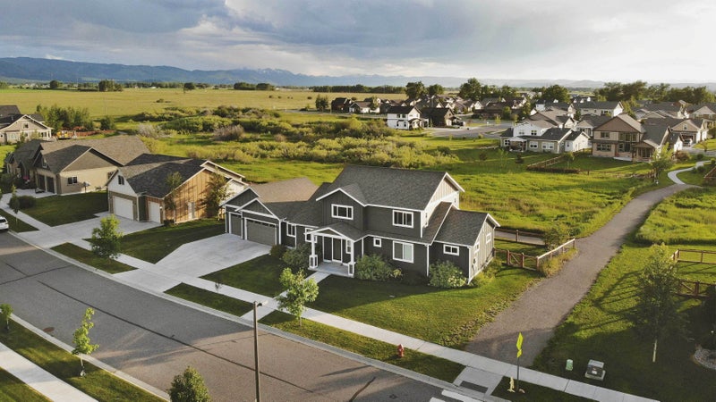 Aerial view of home in Meadow Creek Subdivision