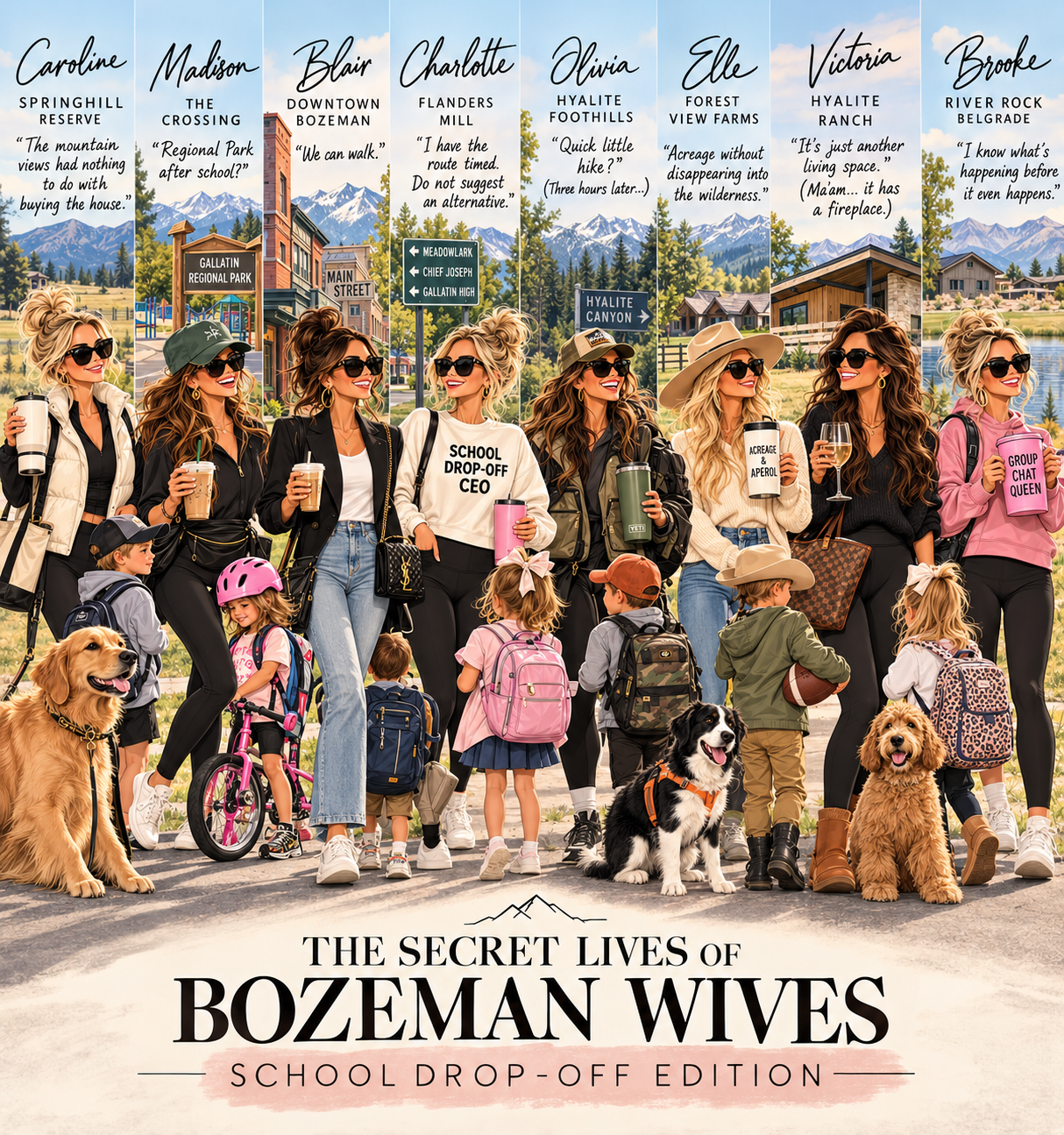 The Secret Lives of Bozeman Wives: School Drop-Off Edition