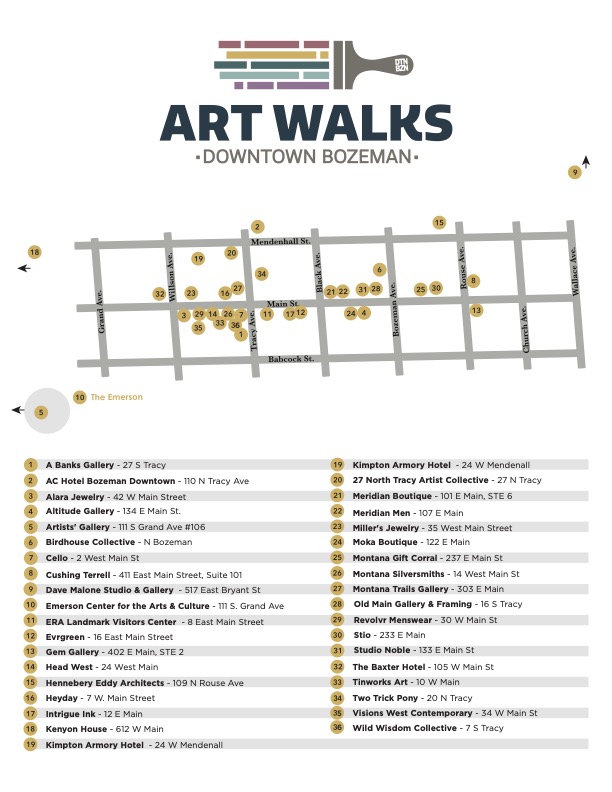 Downtown Bozeman Art Walks 2026: September & Winter Art Walk Guide