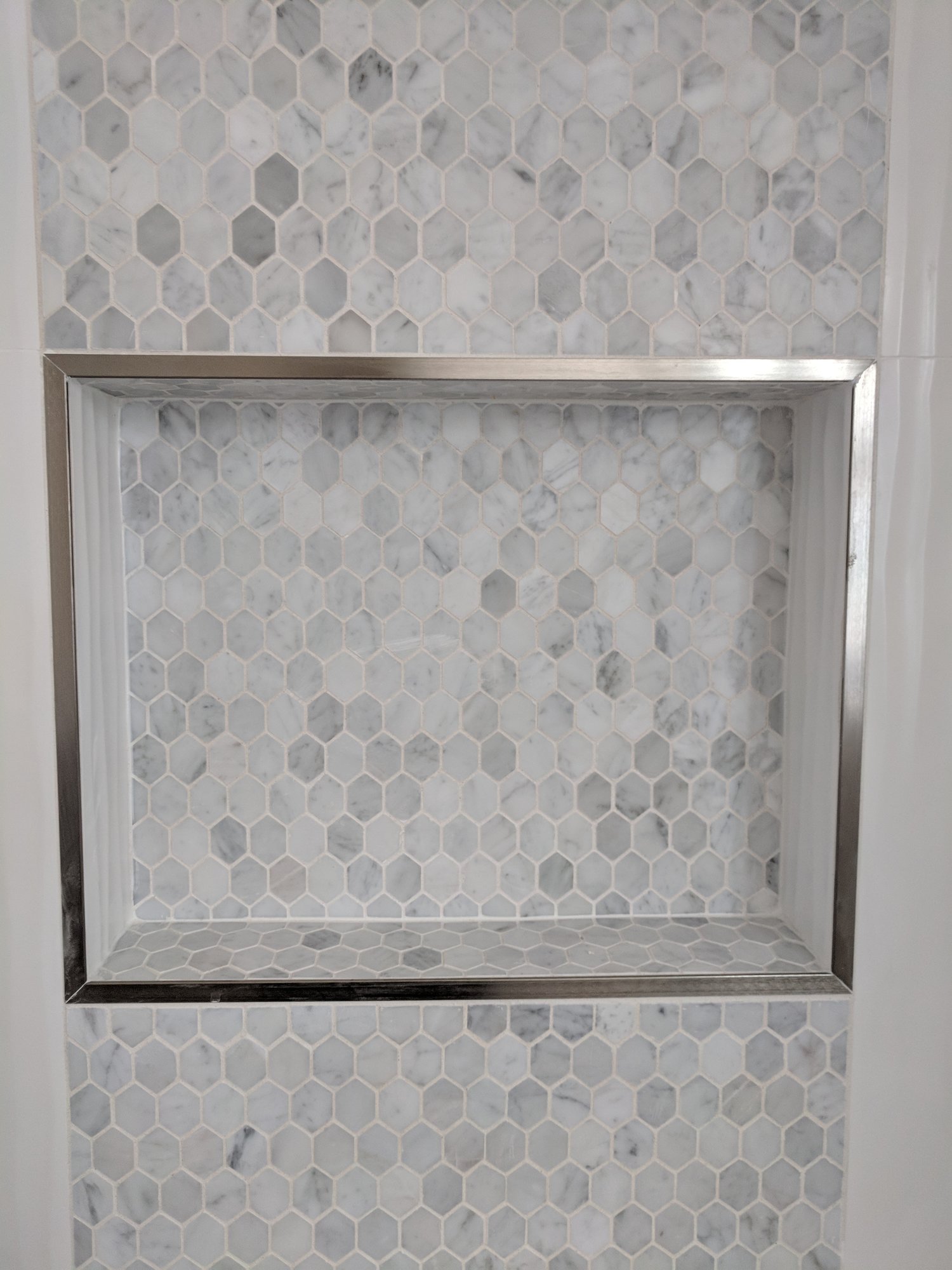 Luxurious tiles in shower